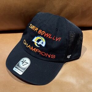 ’47 LA Rams Super Bowl LVI Champions Clean Up Hat Adjustable NFL Cap